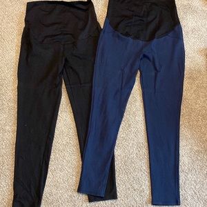 Pair of maternity knit leggings